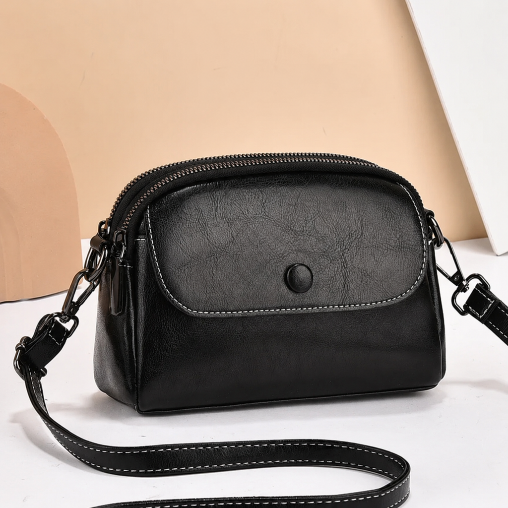 Brown Multi-Pocket Crossbody Bag