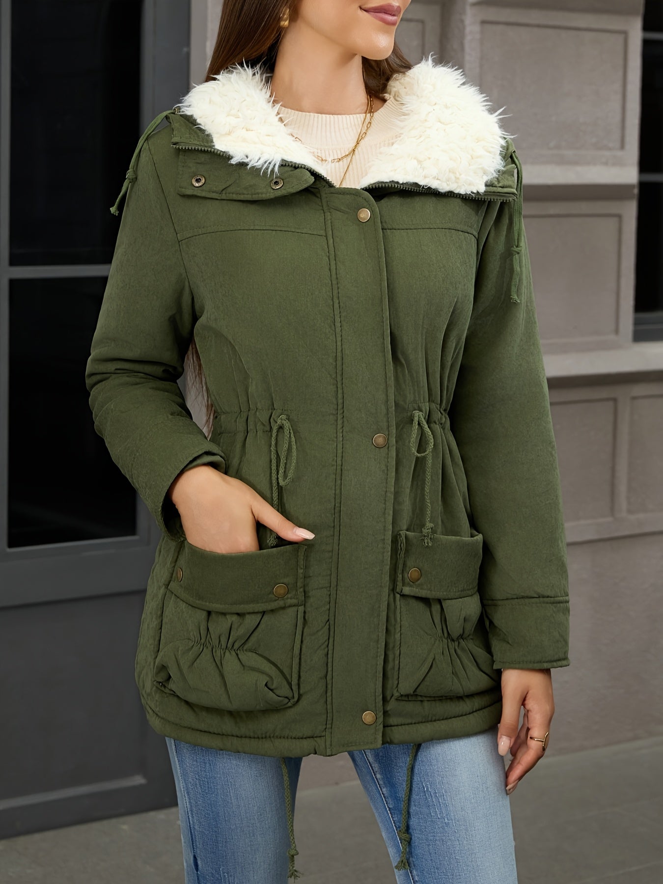 Fern Green Hooded Coat