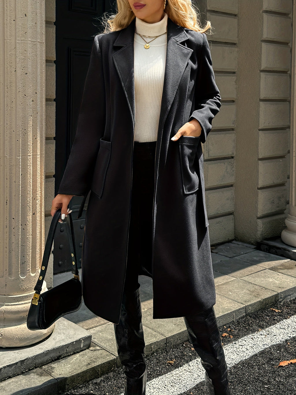 Camel Belted Long Coat