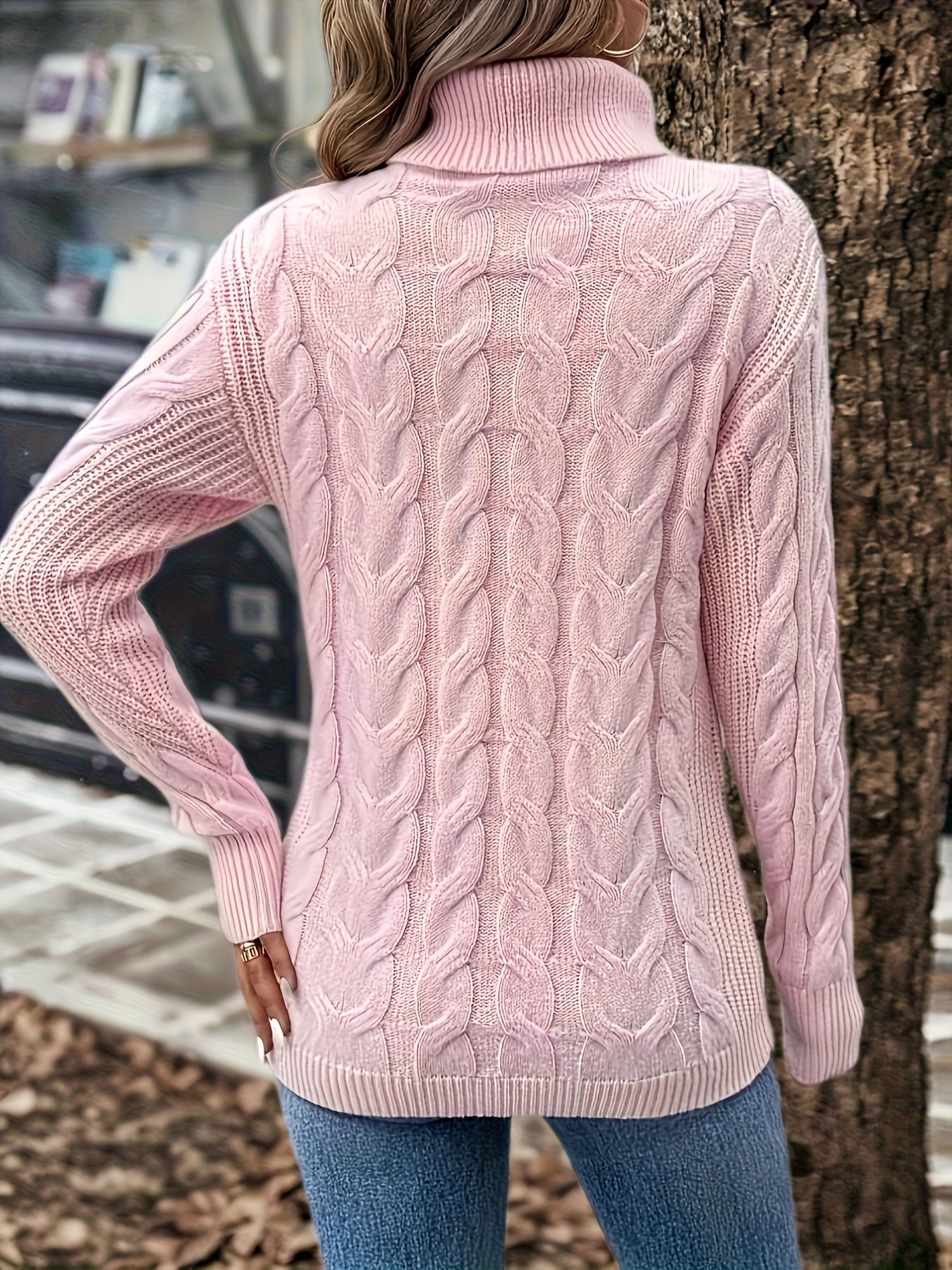 Cozy Cable-Knit Turtleneck Sweater