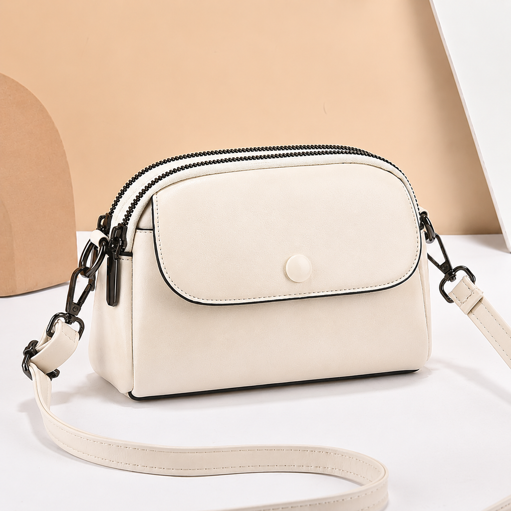 Brown Multi-Pocket Crossbody Bag