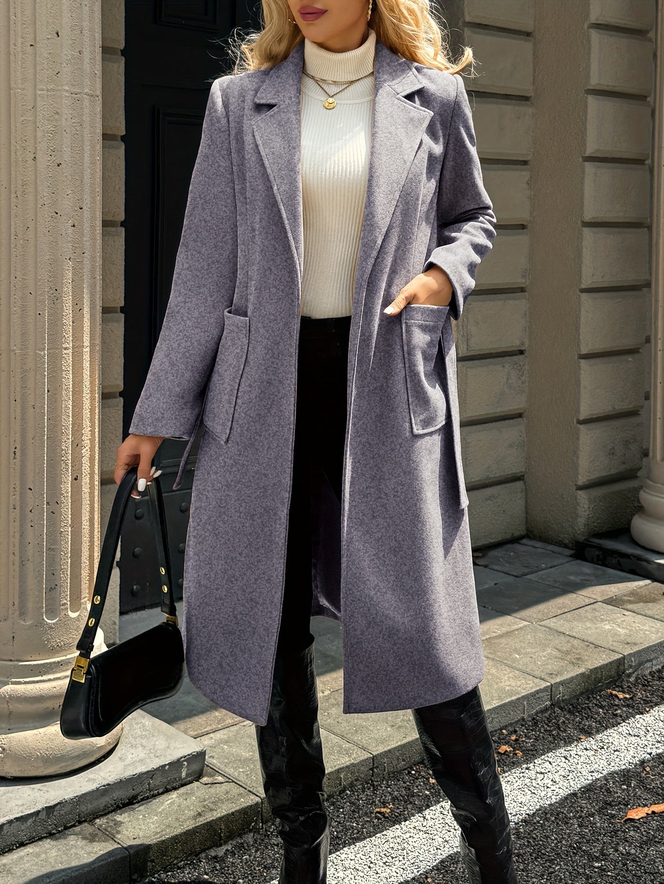 Camel Belted Long Coat