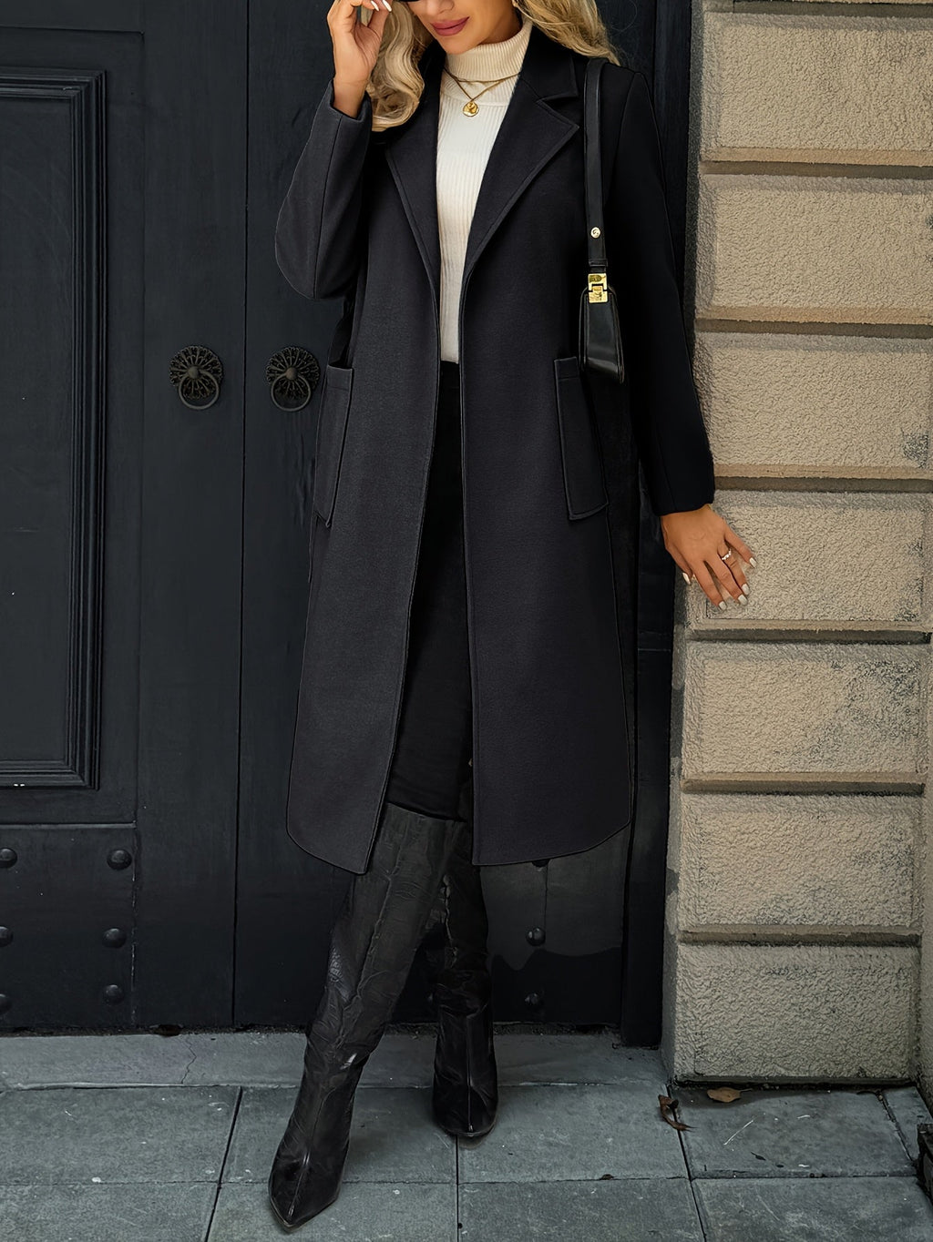 Camel Belted Long Coat