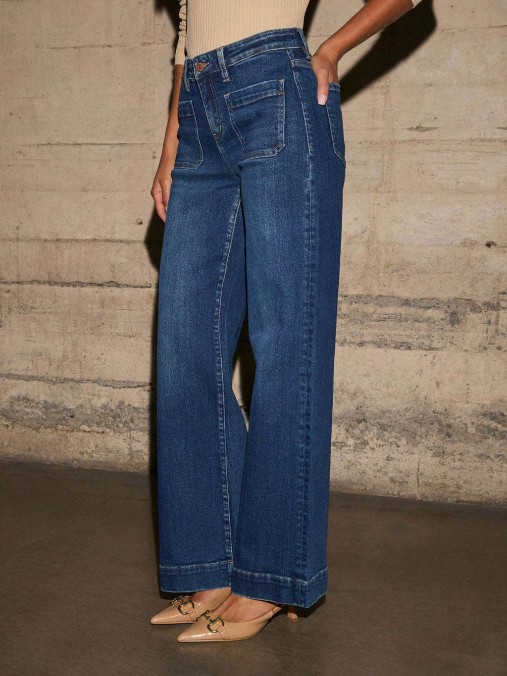 Light Blue Wide Leg Jeans