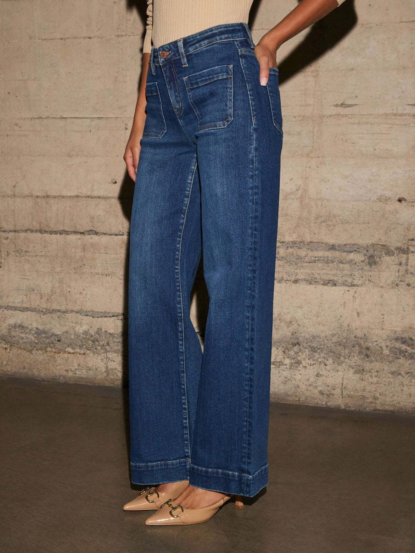 Light Blue Wide Leg Jeans