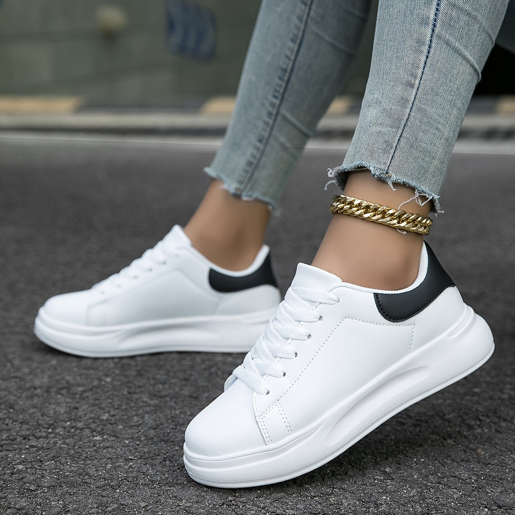 White leather low-top Sneakers