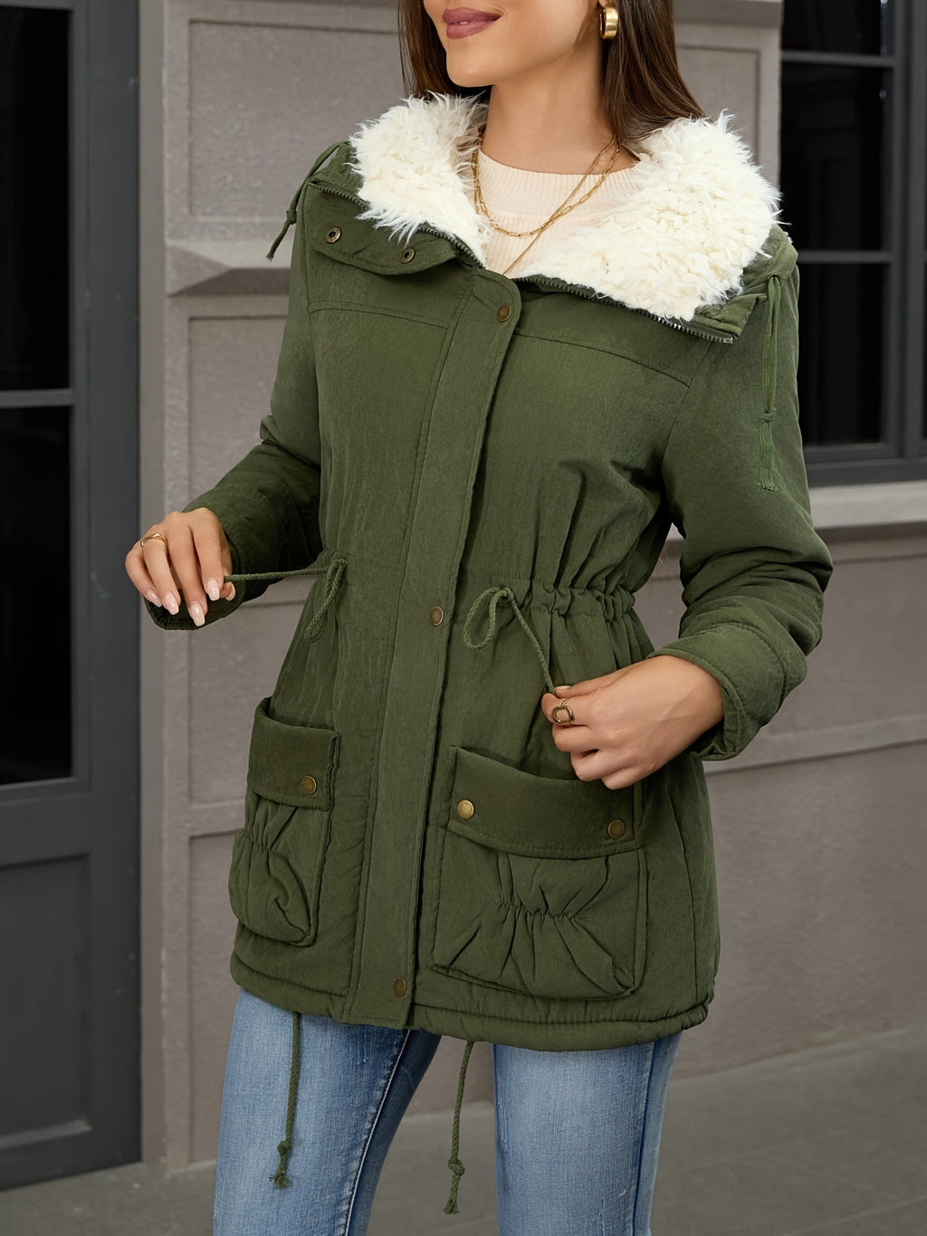 Fern Green Hooded Coat