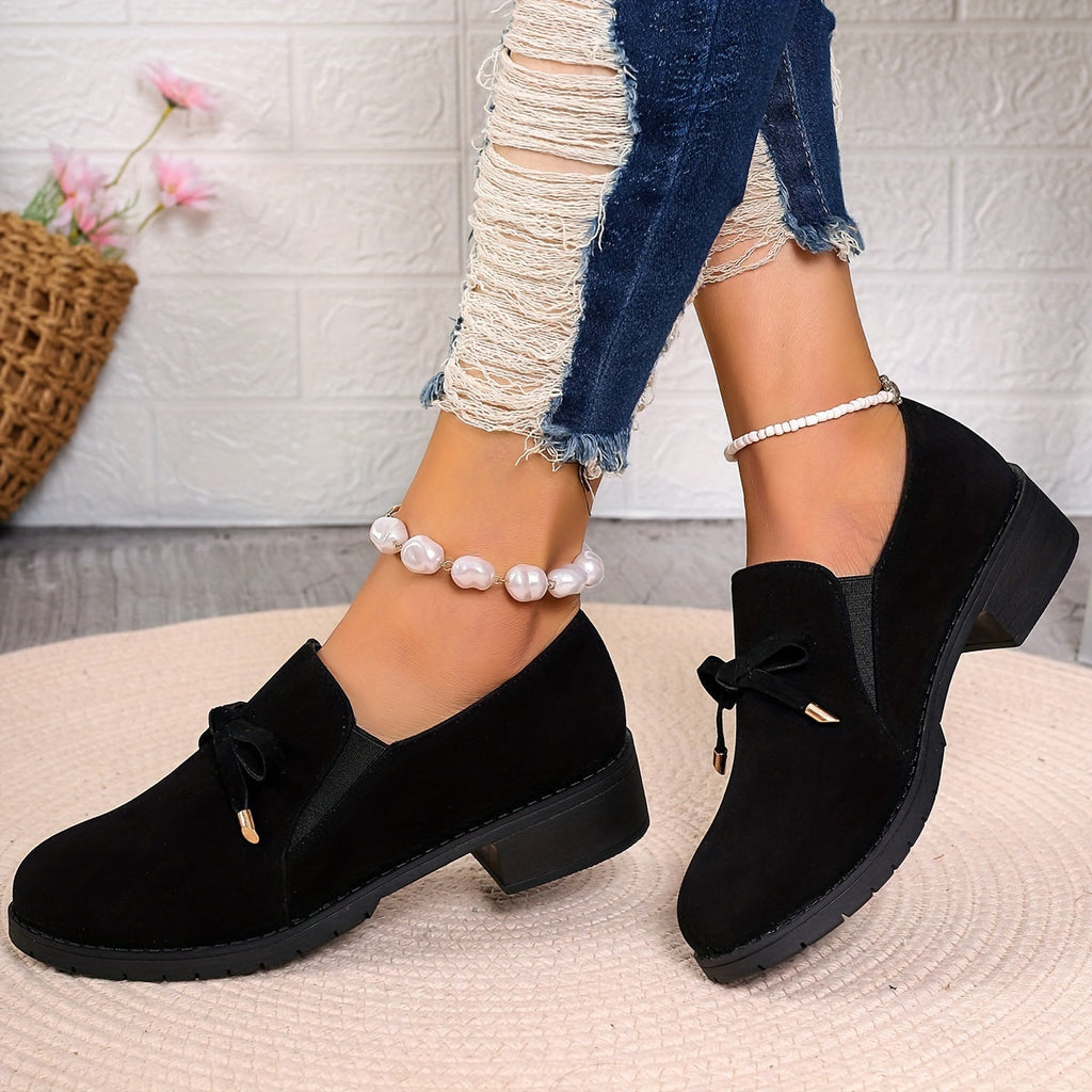Bow-Detail Slip-On Loafers