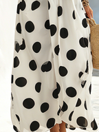 Resort Polka Dot Off-Shoulder Maxi Dress