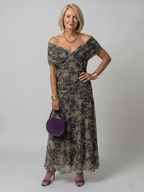 Calen - Off Shoulder Flow Midi Dress
