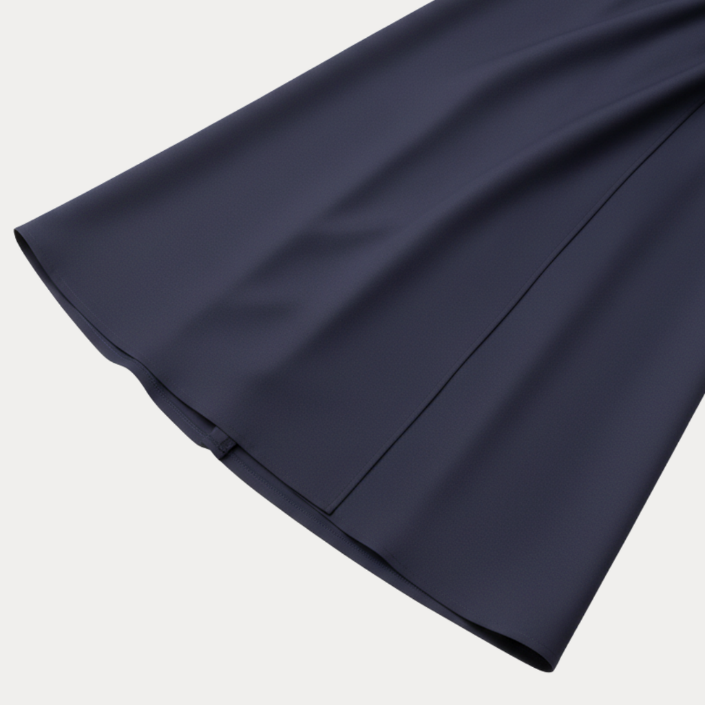 Belted Midi Dress with Wide Sleeves and Draped Waist