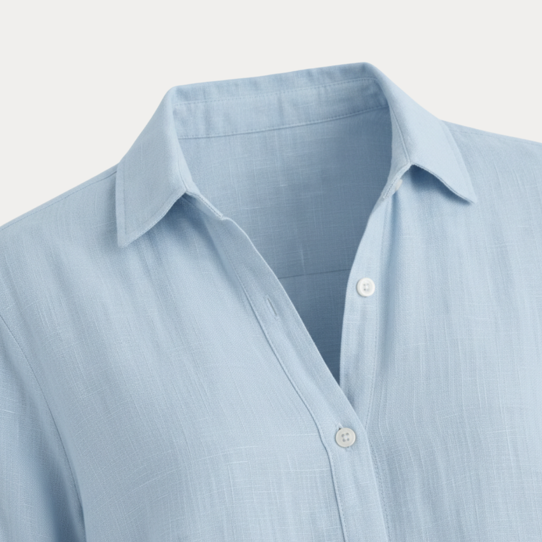 Classic Women's Linen Button-Up Shirt