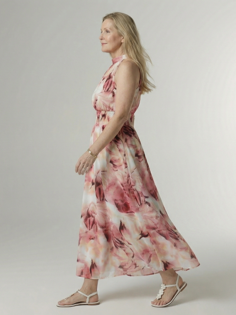 Sylin - Gathered Halter Midi Dress
