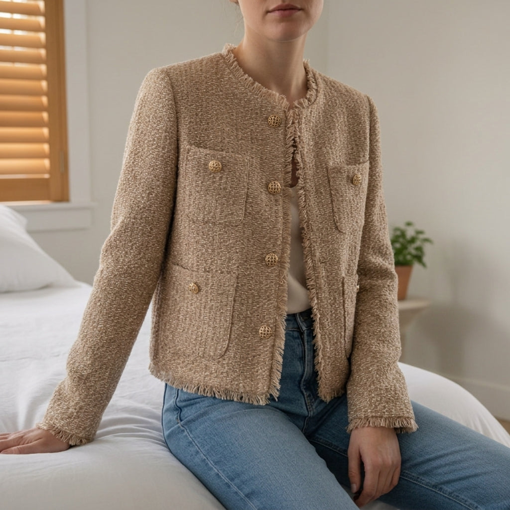 Brown Tweed Jacket, front view