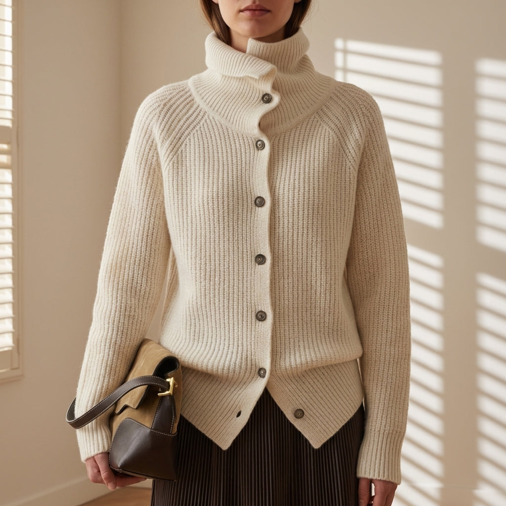 Ivory Chunky Knit Cardigan