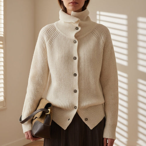 Ivory Chunky Knit Cardigan