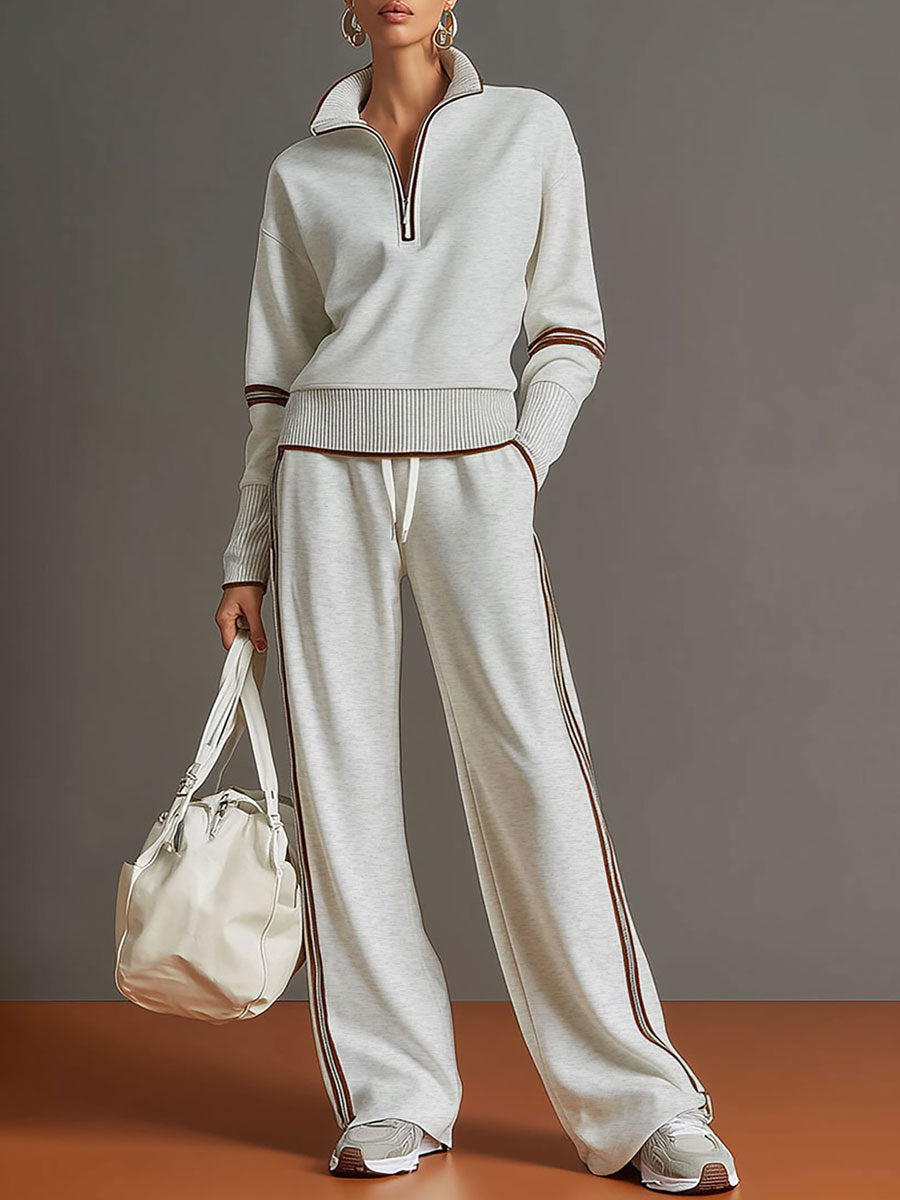 Off White half-zip tracksuit co-ord set, front view