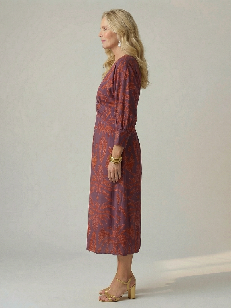 Lune - Natural Wrap Midi Dress