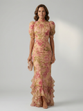 Vianne - Gentle High Neck Maxi Dress