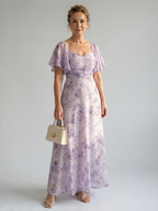 Vaelis - Flutter Sleeve Midi Dress