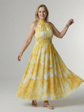 Sylin - Gathered Halter Midi Dress