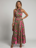 Rowen - Draped Halter Midi Dress