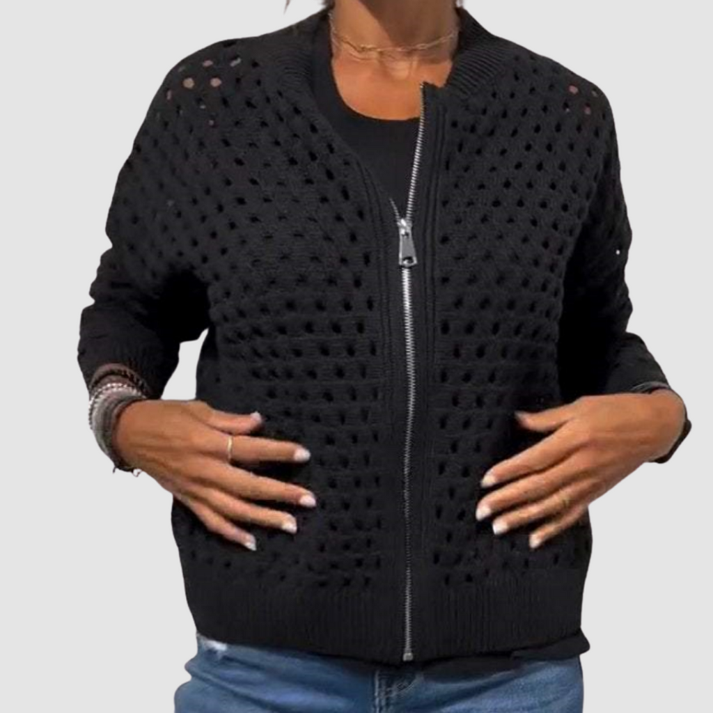 Beige Classic Knit Cardigan