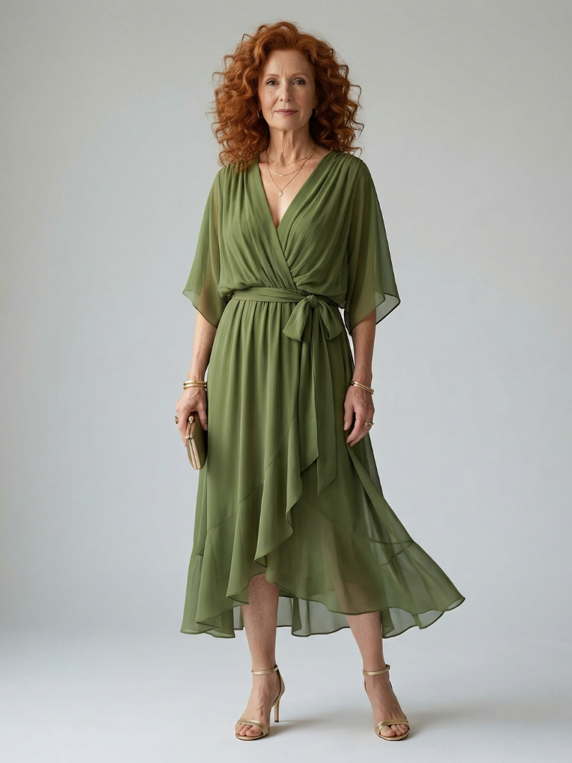 Elric - Light Drape Midi Dress