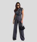 Gray Travel Co-ord Set, front view