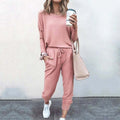 Pink Cosy Loungewear Co-ord Set, front view