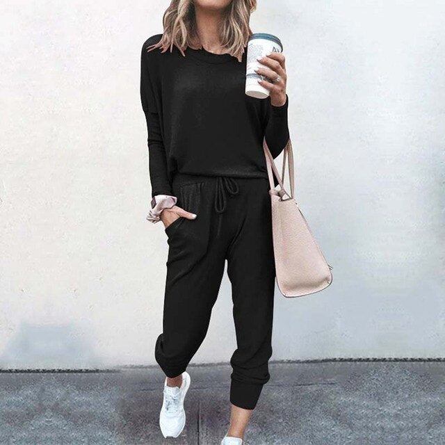 Black Cosy Loungewear Co-ord Set