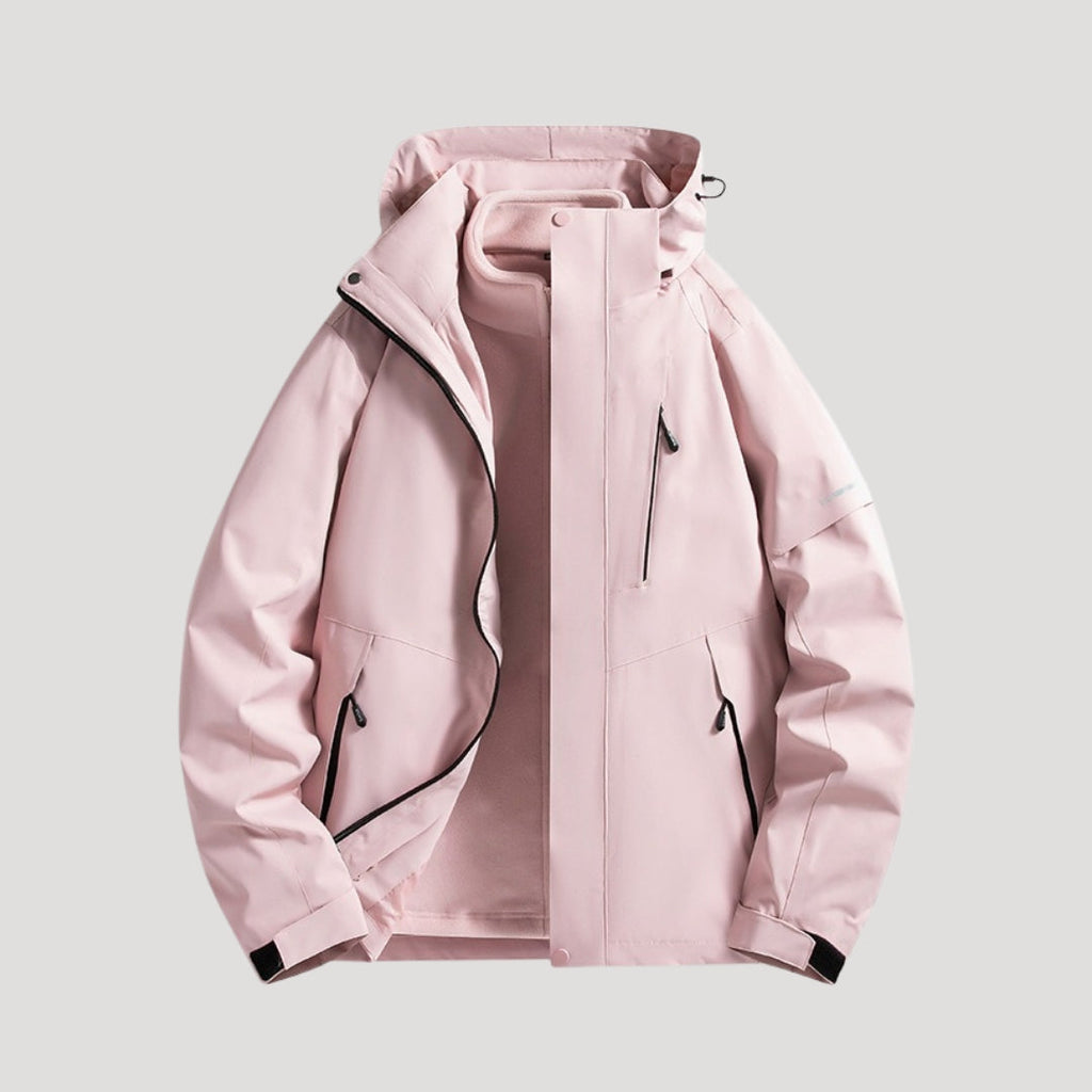 Black Waterproof Hooded Jacket