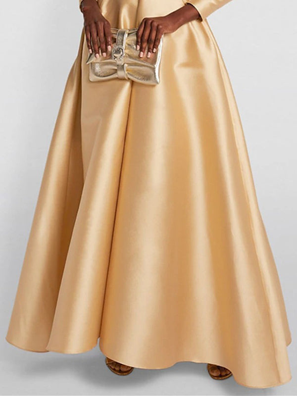 Gold A-Line Maxi Dress