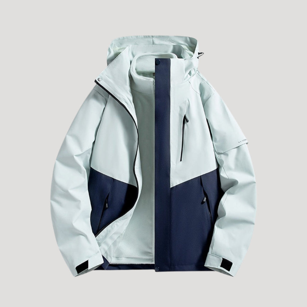 Black Waterproof Hooded Jacket