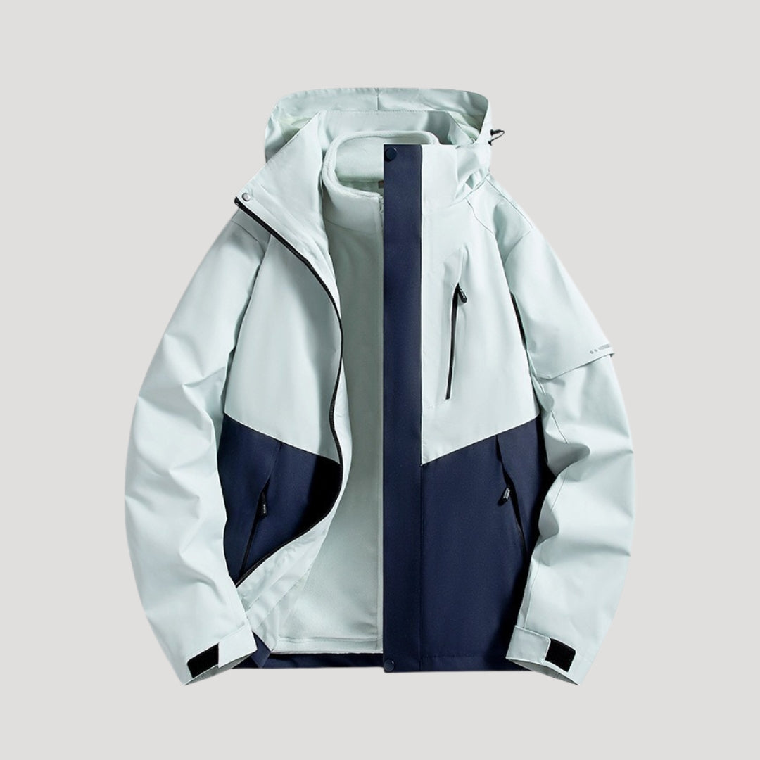 Black Waterproof Hooded Jacket