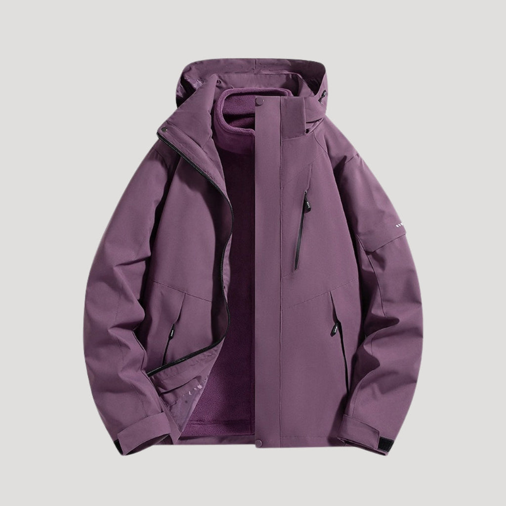 Black Waterproof Hooded Jacket