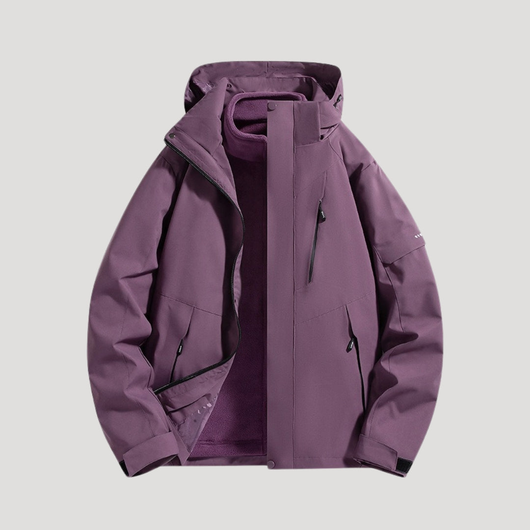 Black Waterproof Hooded Jacket