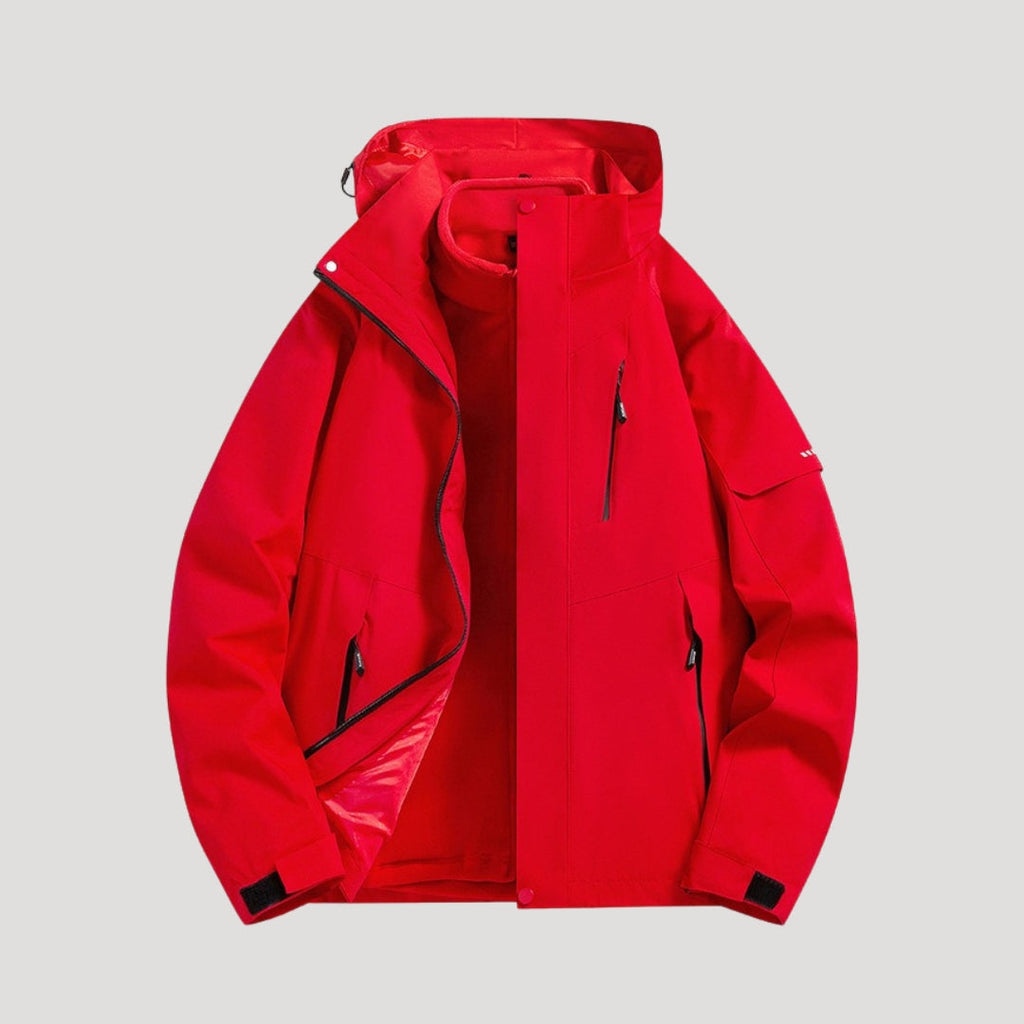 Black Waterproof Hooded Jacket