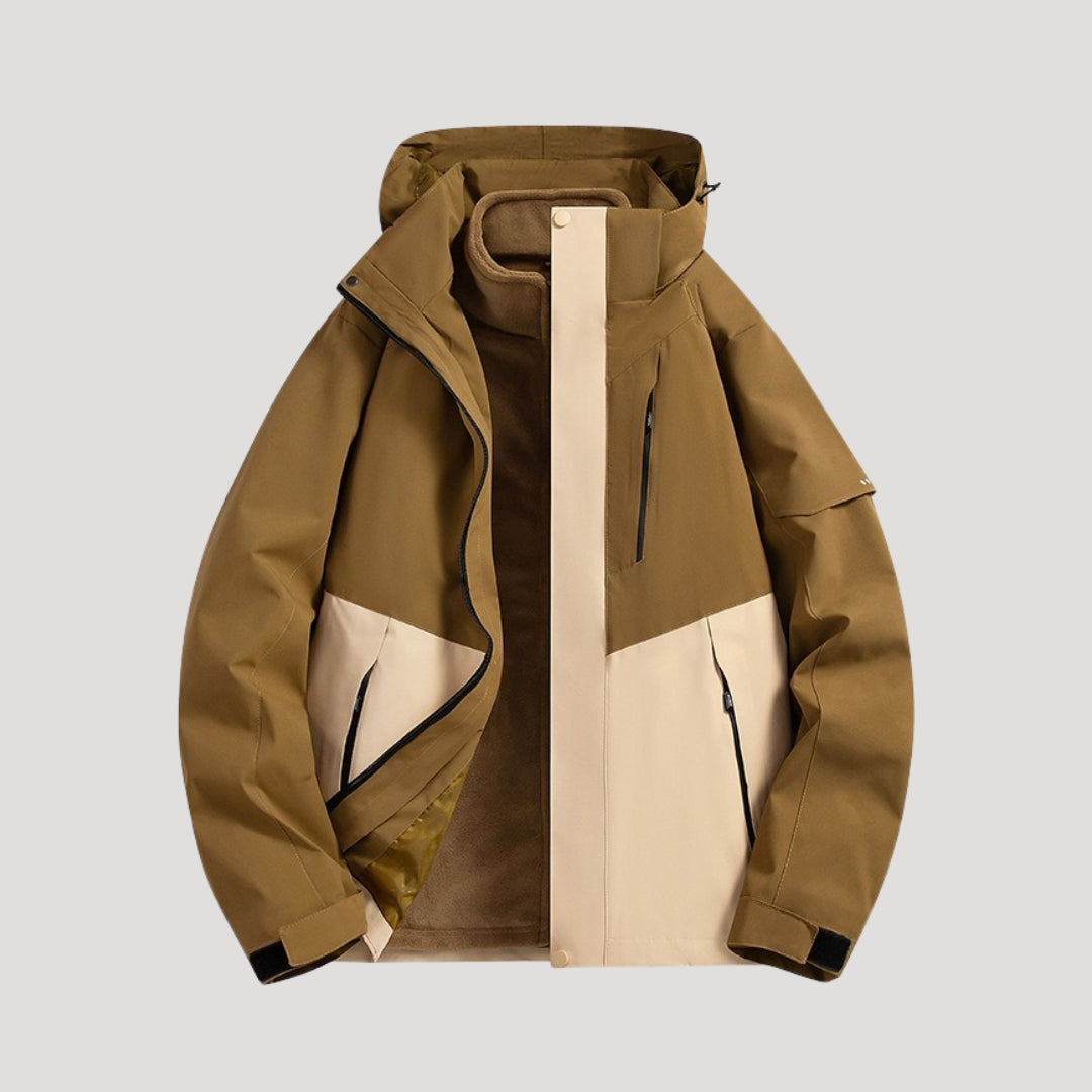 Black Waterproof Hooded Jacket