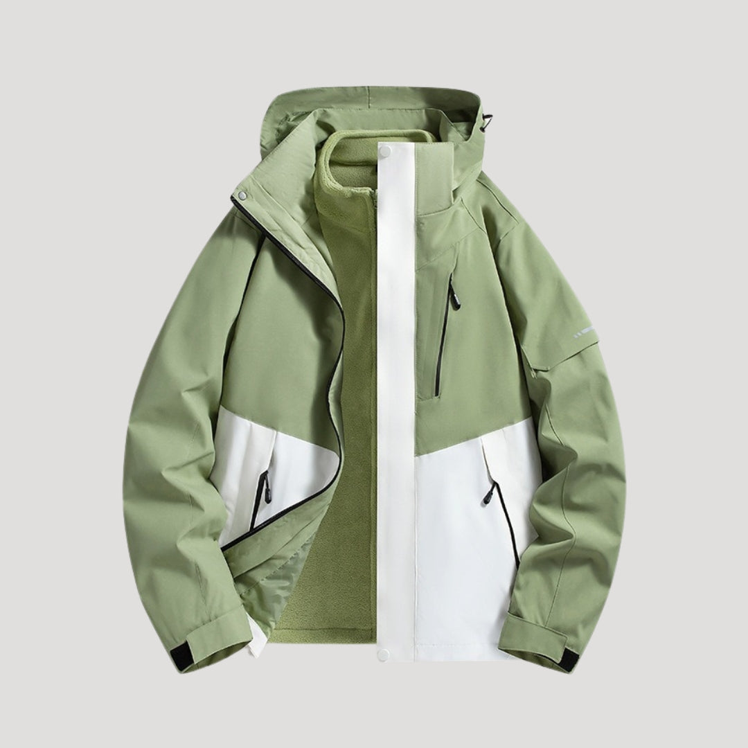 Black Waterproof Hooded Jacket