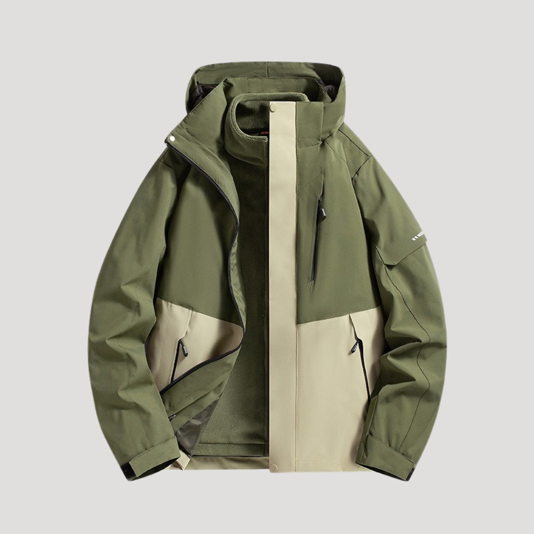 Black Waterproof Hooded Jacket