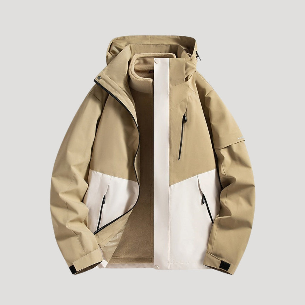 Black Waterproof Hooded Jacket