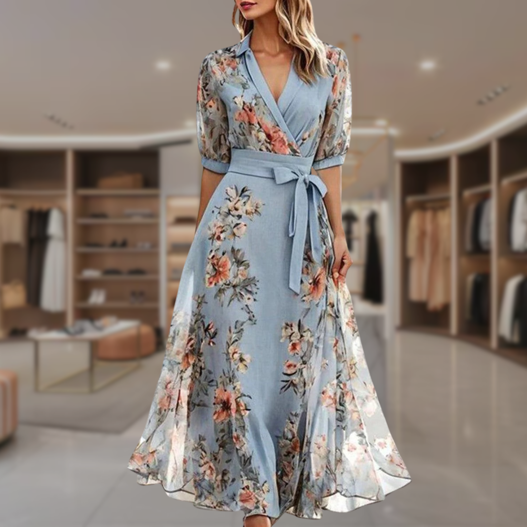 Floral Flowing Wedding Guest Maxi Dress Summer