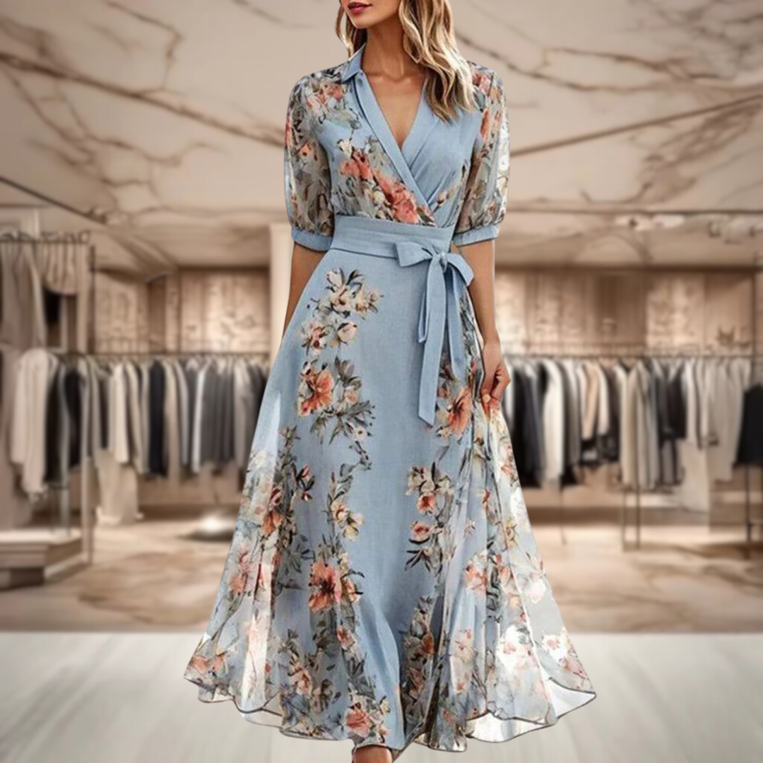 Floral Flowing Wedding Guest Maxi Dress Summer