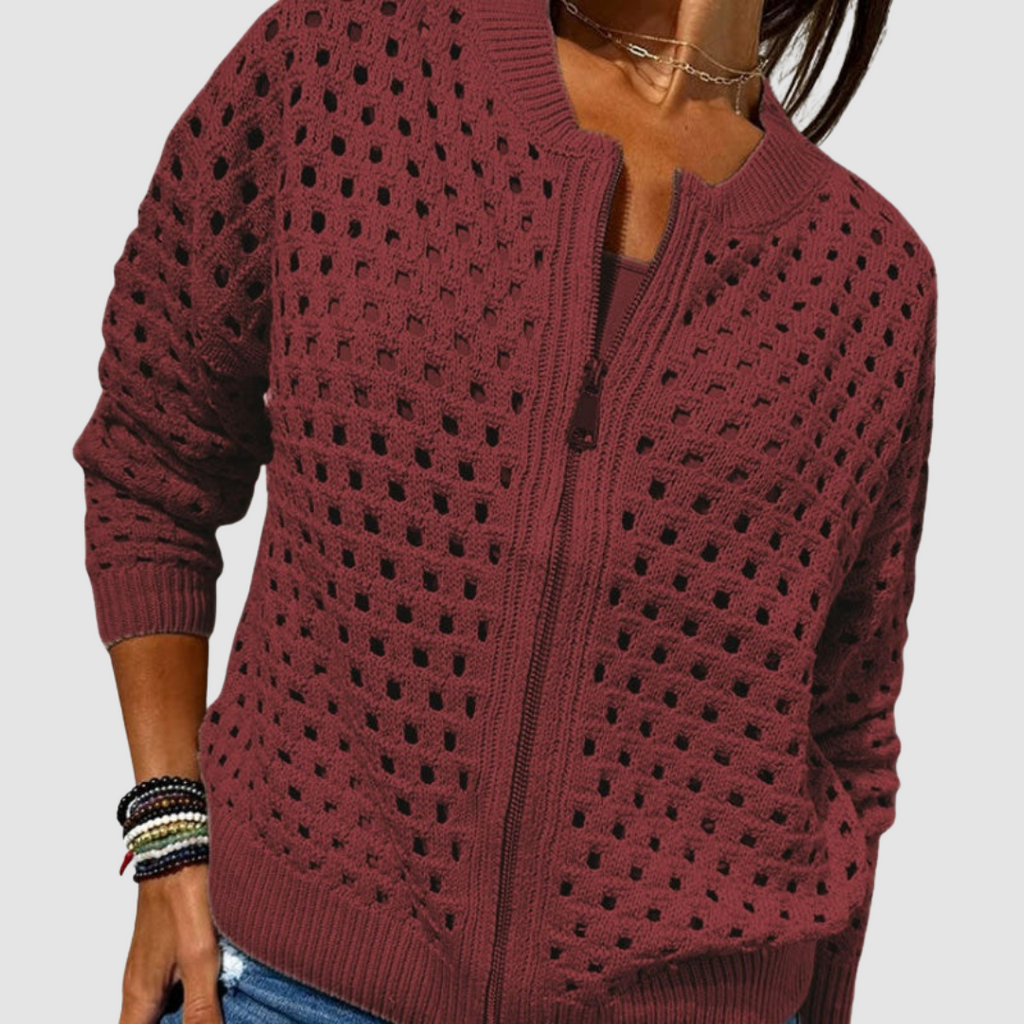 Beige Classic Knit Cardigan