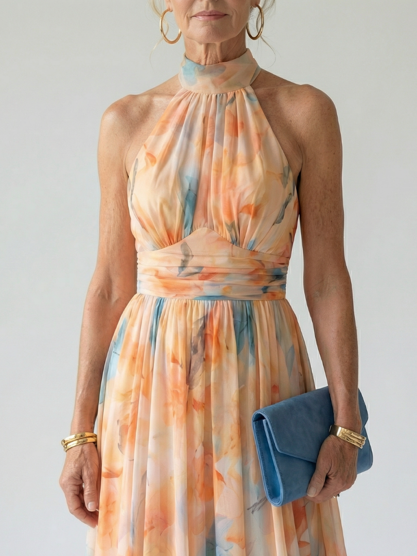Elin - Soft Halter Midi Dress