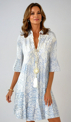 Elizabeth | Women's Bohemian Floral Print V-Neck Dress