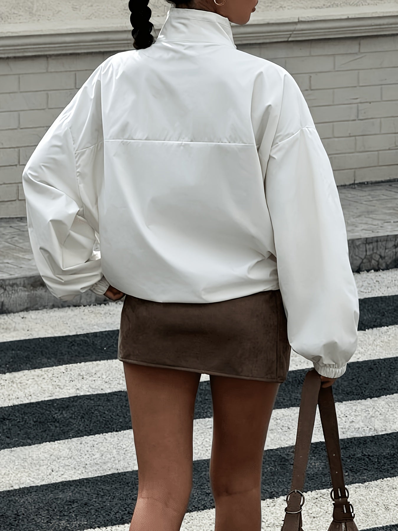 White Windbreaker Jacket