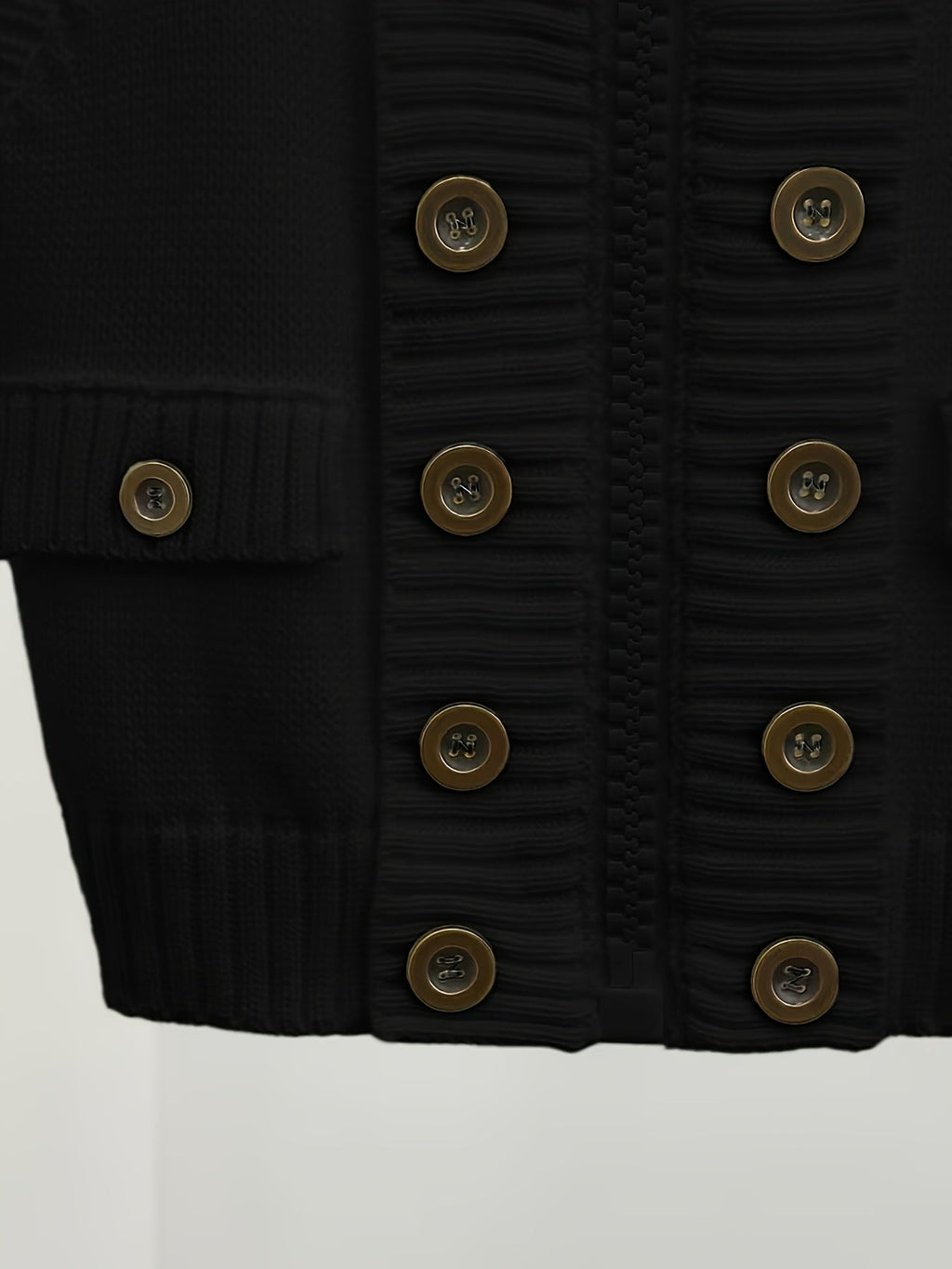 Milky high-collar zip vest