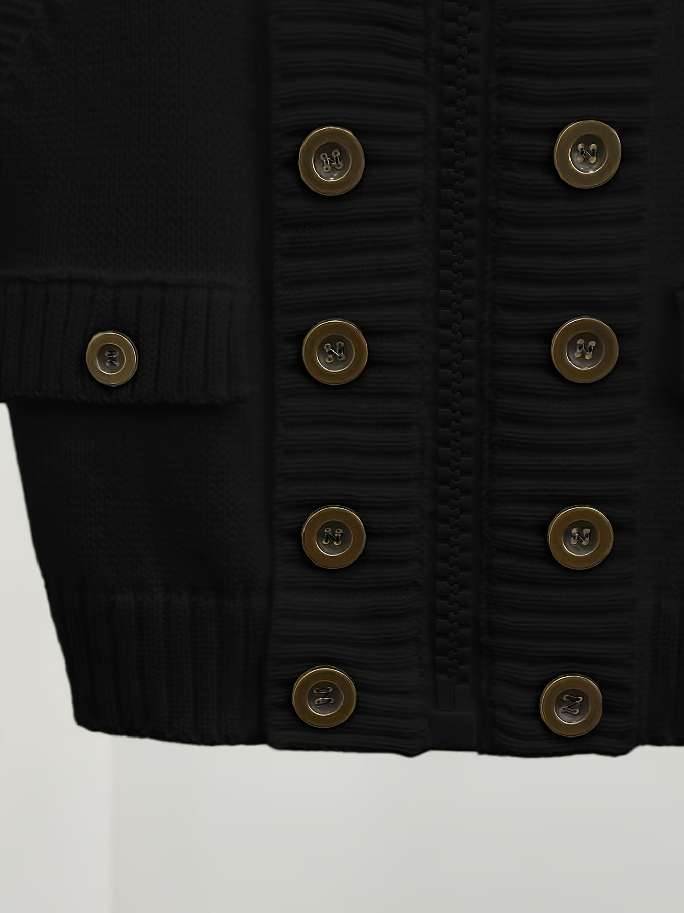 Milky high-collar zip vest